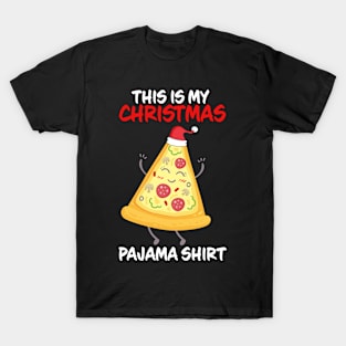 This Is My Christmas Pajama Pizza Family Matching Christmas Pajama Costume Gift T-Shirt